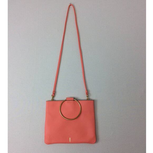 Thacker Salmon Leather Crossbody Clutch Handbag - Picture 1 of 4